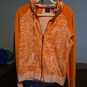Marmot Orange and Cream Geometric Hoodie